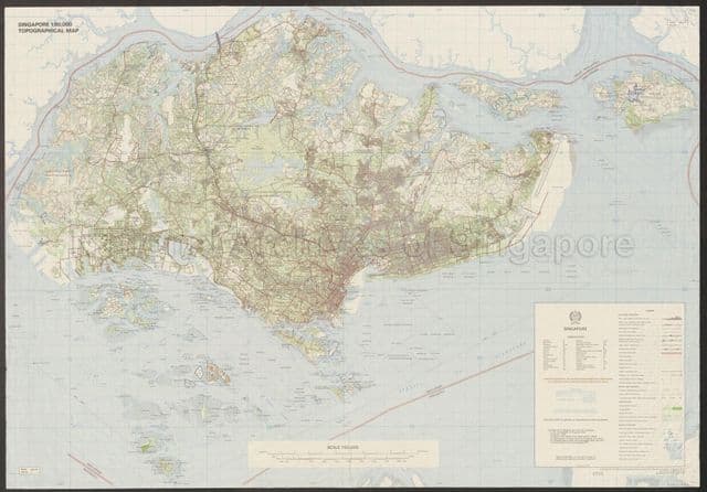 Mapa de elevação de Cingapura